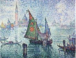 Paul Signac The Green Sail,Venice China oil painting art